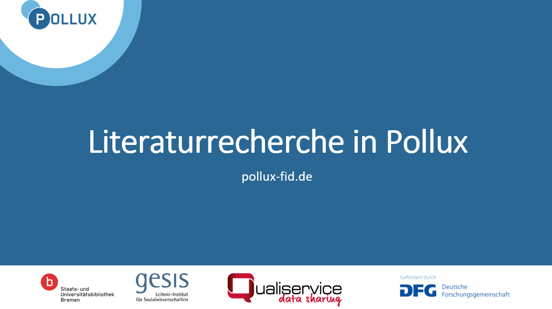 Literaturrecherche in Pollux